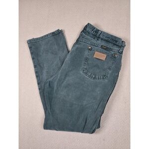 Vintage Wrangler Jeans Men Green  Cowboy Cut 13MWZKM Orginal Fit Western Size 40
